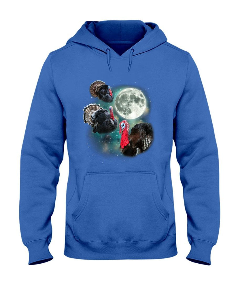 Three Turkey Moon Funny Weird Cursed Parody Thanksgiving T-Shirt