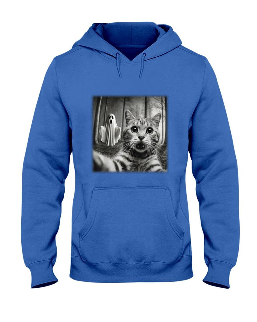 Halloween Shirt - Funny Halloween Cat Selfie with Spooky Ghost Cat Lovers T-Shirt