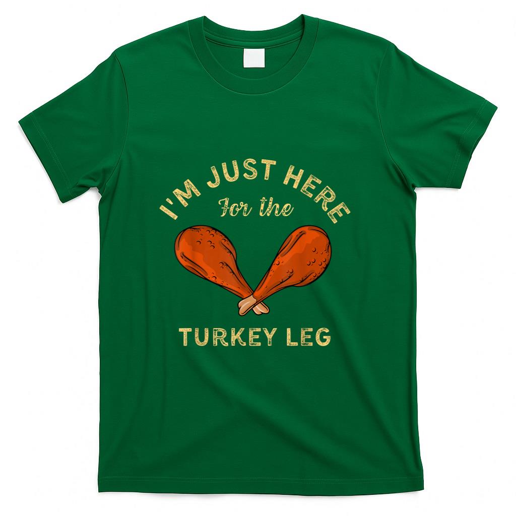 Funny Happy Thanksgiving Food 2024 Turkey Leg T-Shirt - Unisex Adult Small Black Short Sleeve