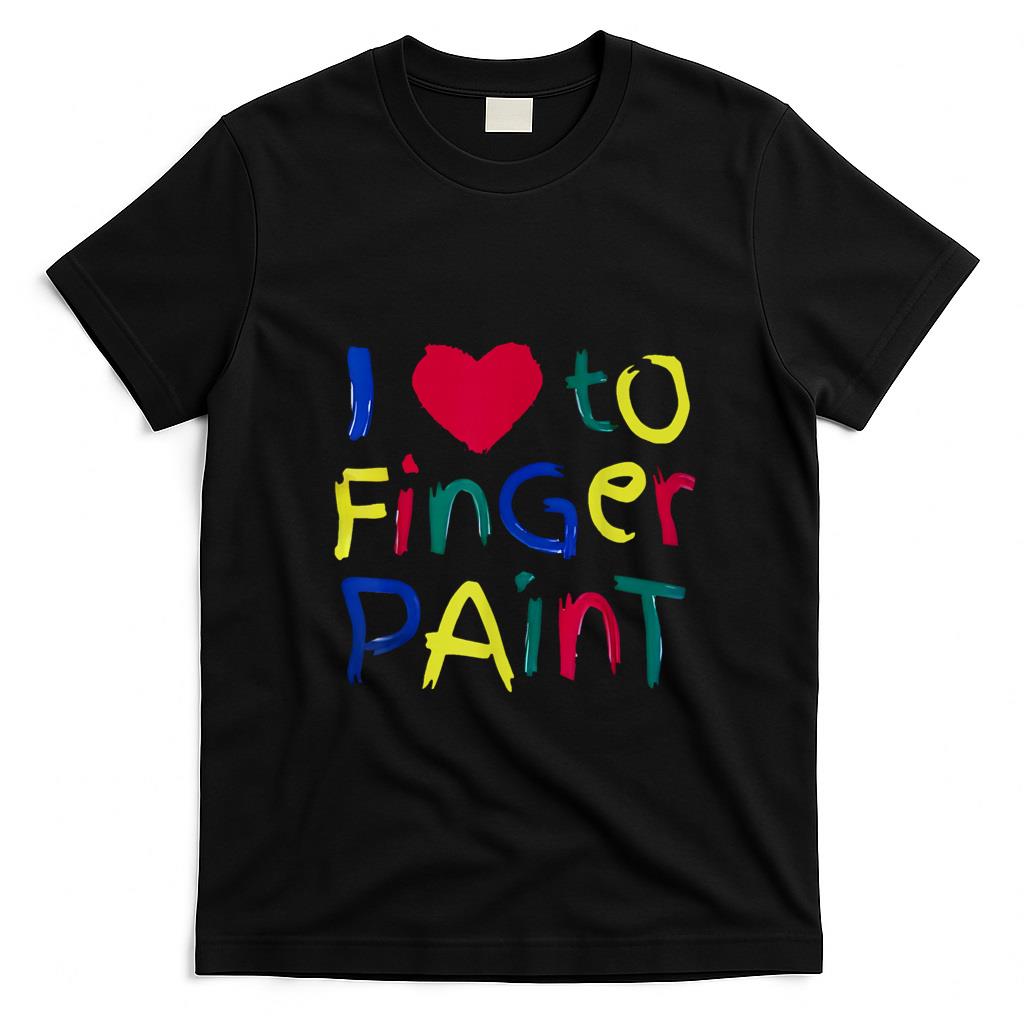 Funny Tees - I Heart Love To Finger Paint I'm Paint Cute Couple Valentine T-Shirt_1