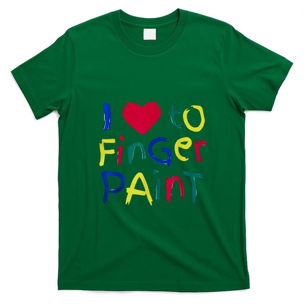 Funny Tees - I Heart Love To Finger Paint I'm Paint Cute Couple Valentine T-Shirt_1