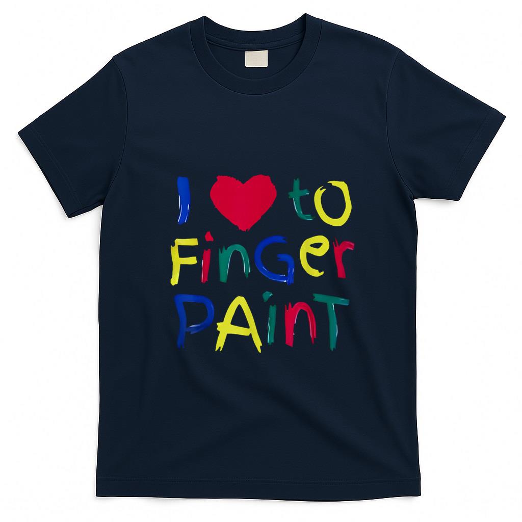 Funny Tees - I Heart Love To Finger Paint I'm Paint Cute Couple Valentine T-Shirt_1