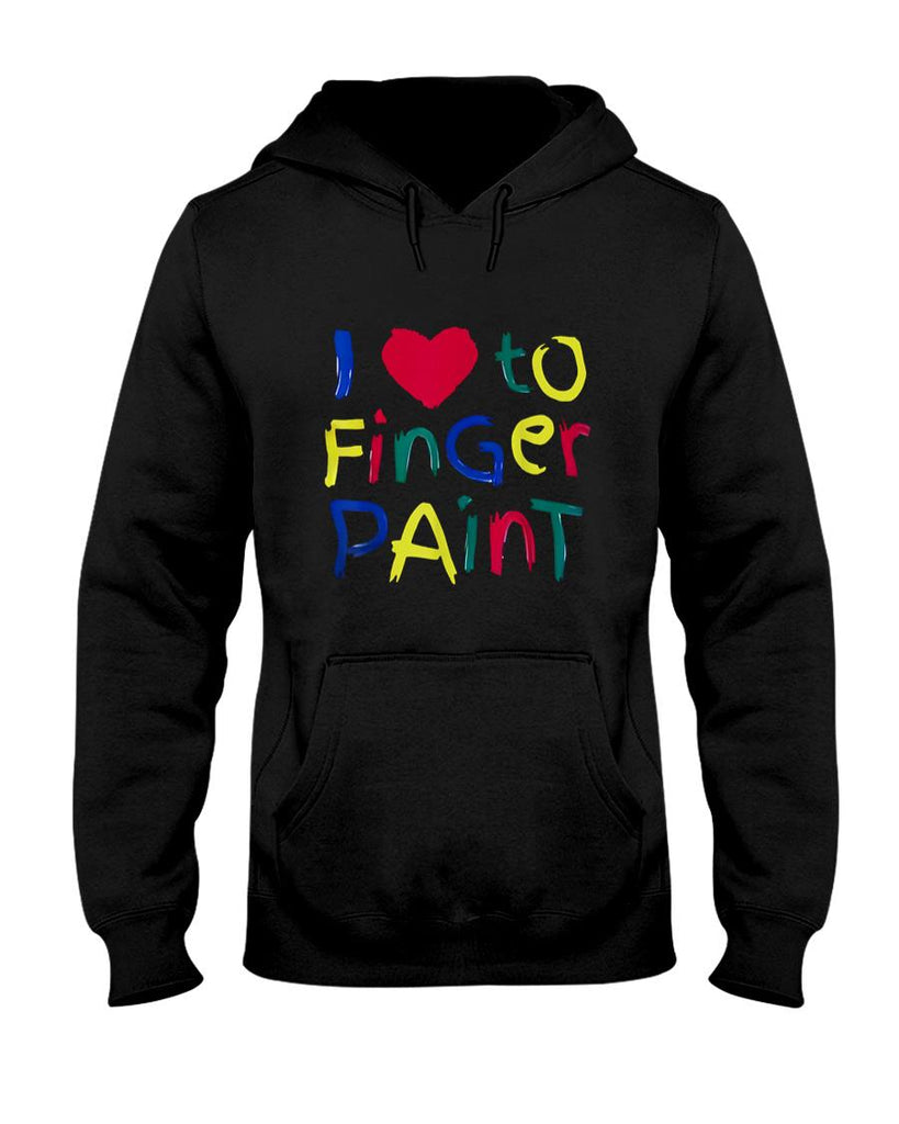 Funny Tees - I Heart Love To Finger Paint I'm Paint Cute Couple Valentine T-Shirt_1