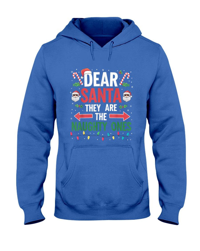 Dear Santa Naughty Ones Christmas Xmas Gifts Men Women Kid T-Shirt