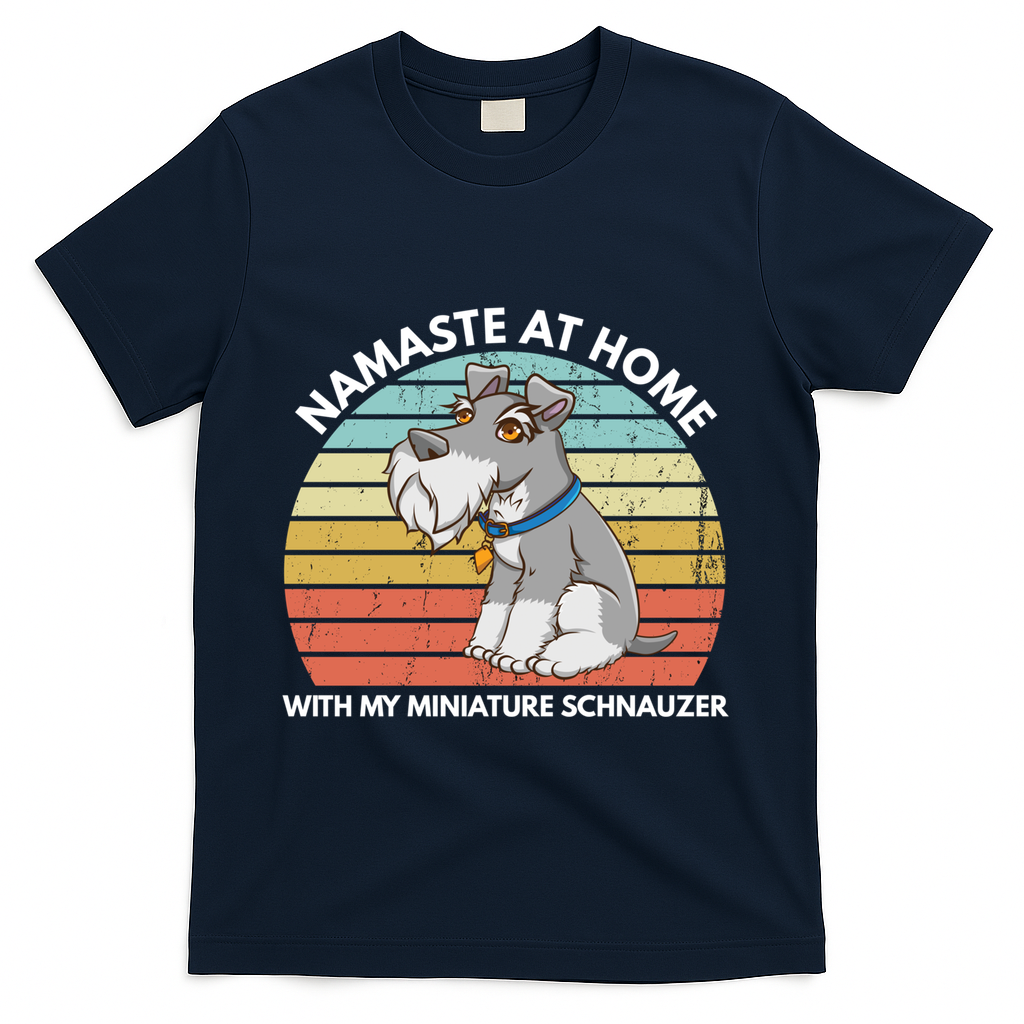 Funny Dog Mom And Yoga Lover Miniature Schnauzer Meaningful Gift T-Shirt