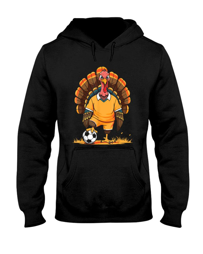 Soccer turkey pilgrim thanksgiving pumpkin kids boys girls T-Shirt