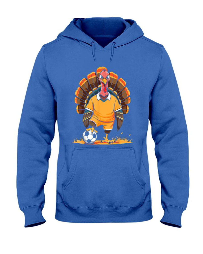 Soccer turkey pilgrim thanksgiving pumpkin kids boys girls T-Shirt