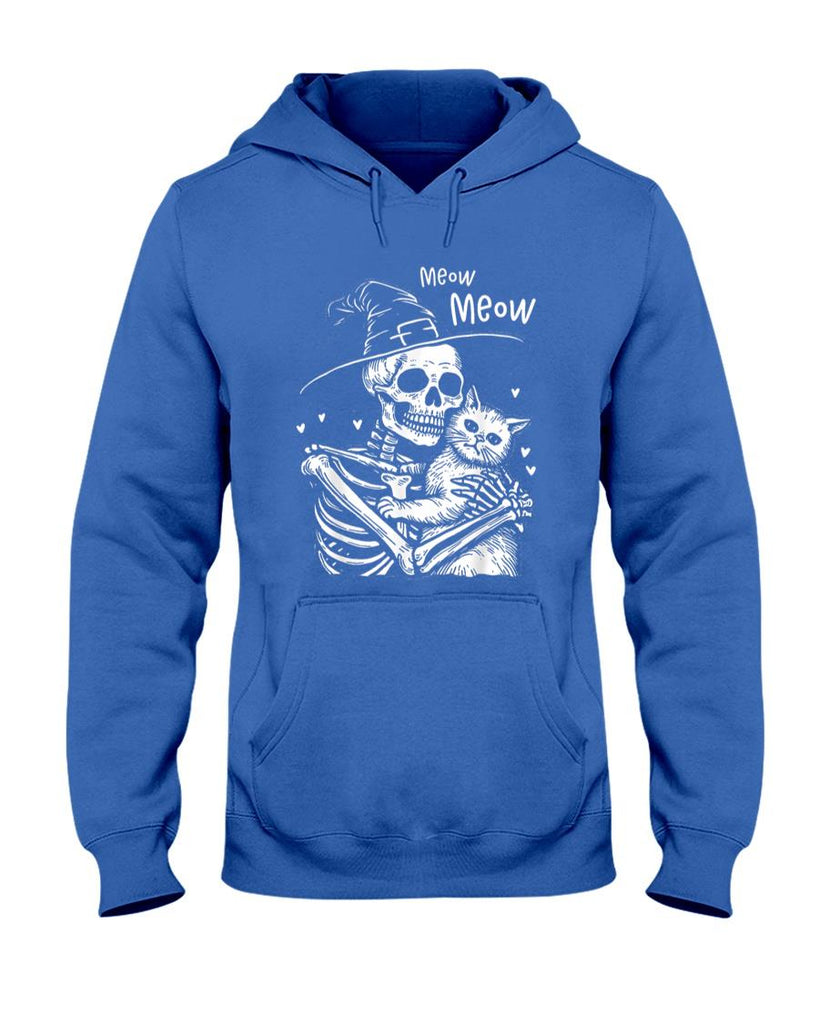 Pet Mom Halloween Shirt - Cute Black Cat Halloween Costume Fur Skeleton Pet Mom Meow T-Shirt