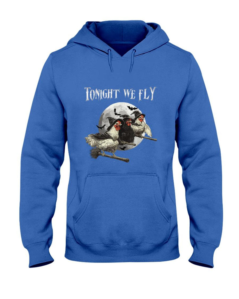 Halloween Shirt - Tonight We Fly Funny Chicken Witches Halloween T-Shirt