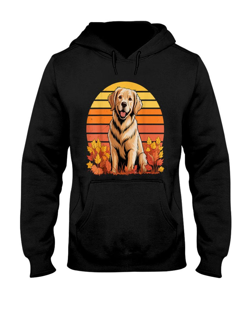 Golden Retriever Autumn Fall Dog Lover Fall Leaves T-Shirt