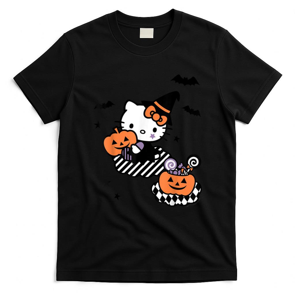 Halloween Shirt - Hello Kitty Trick or Treat Halloween Tee Shirt T-Shirt