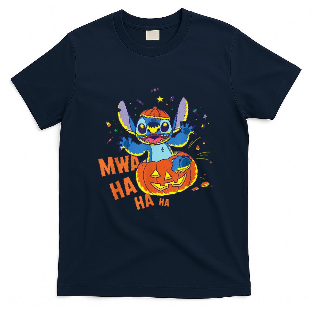 Halloween Shirt - Disney Stitch Jack-o’-Lantern Surprise Mwa Ha Ha Halloween T-Shirt
