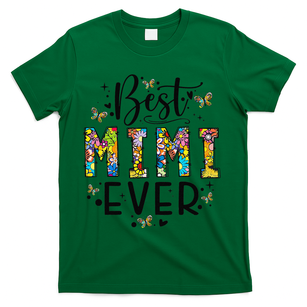 Floral Best Mimi Evers Mother's Day Gift For Best Mimi T-Shirt
