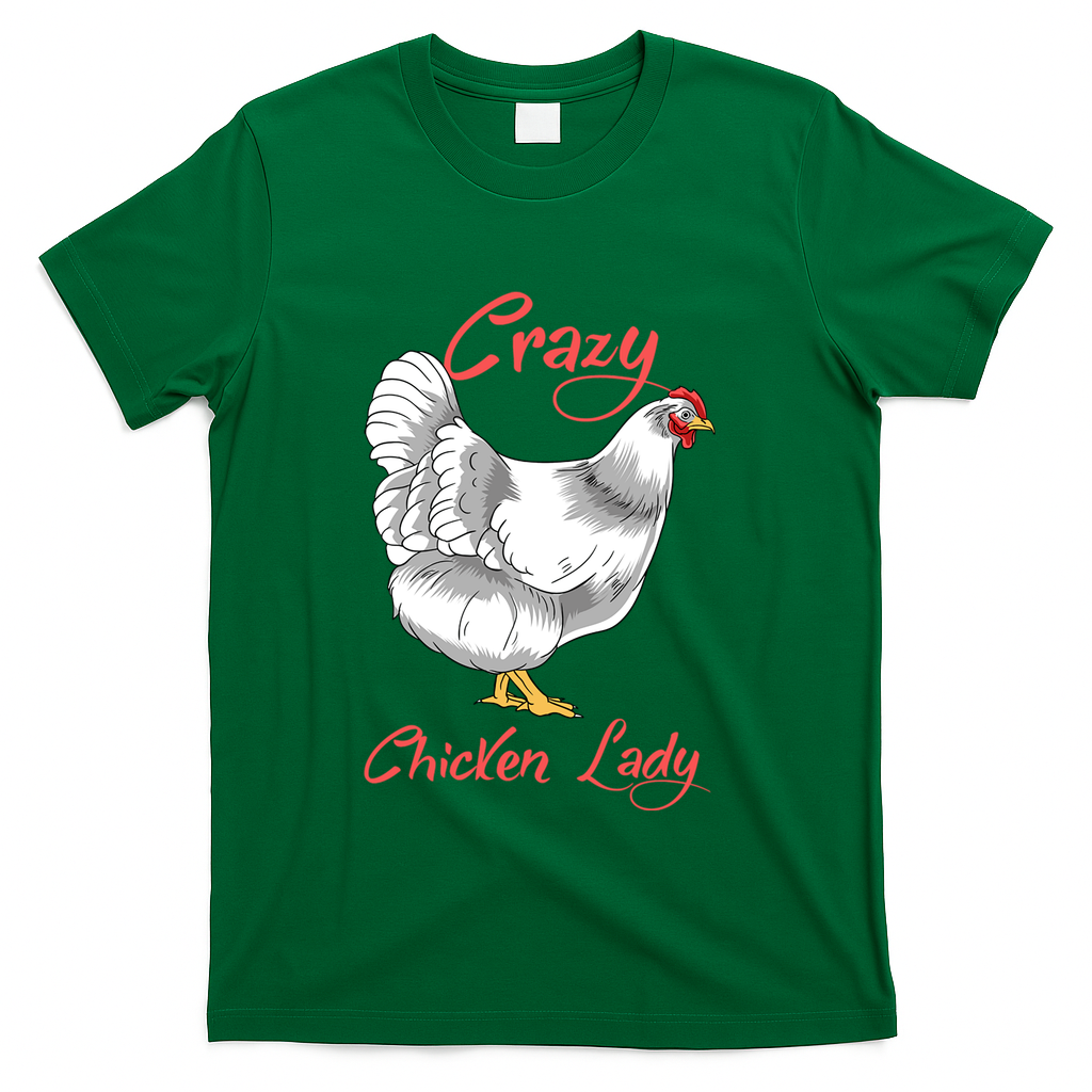 Funny Crazy Chicken Lady Gift T-Shirt