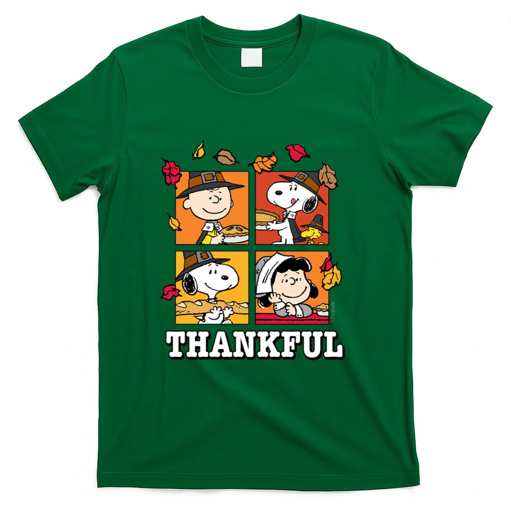 Peanuts - Snoopy Charlie Brown Lucy Thankful Long Sleeve T-Shirt