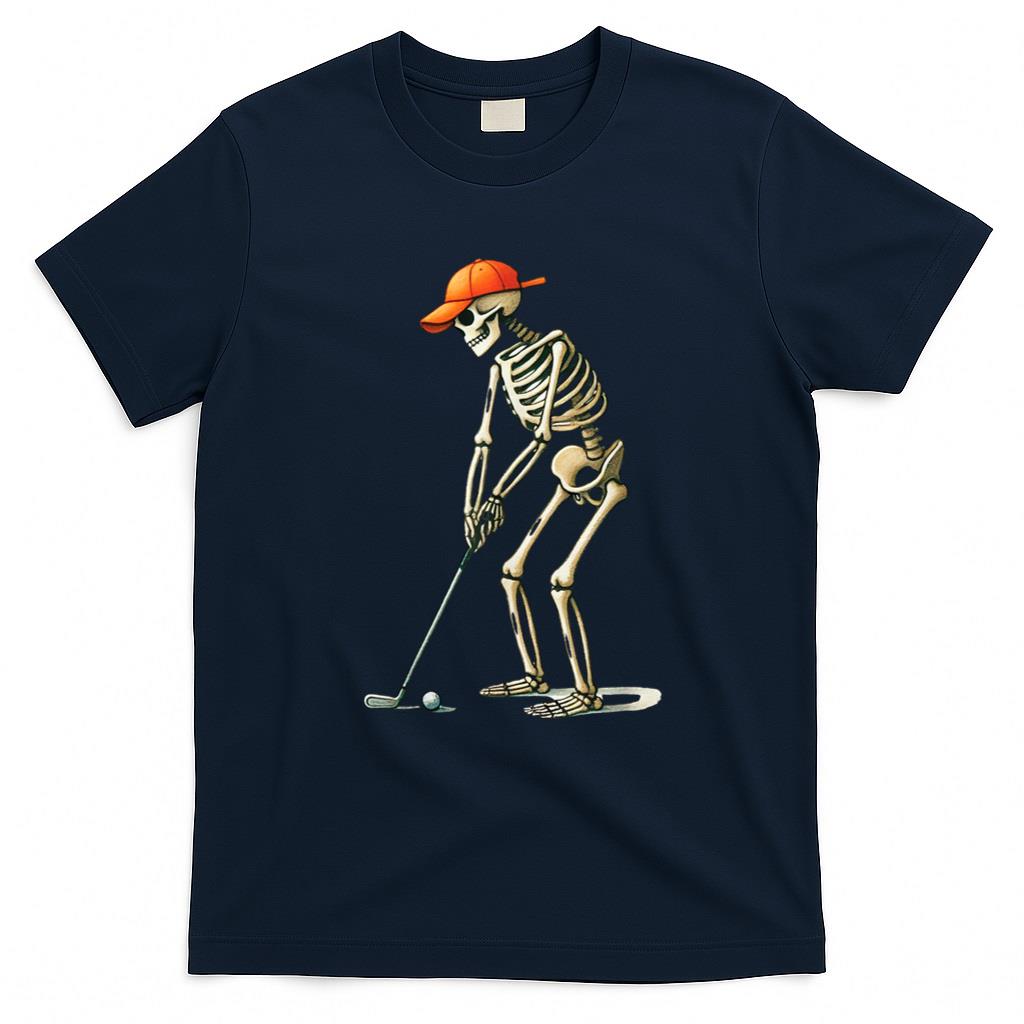 Halloween Shirt - Skeleton Golf Halloween Golfer Golf Player Funny Men Dad T-Shirt