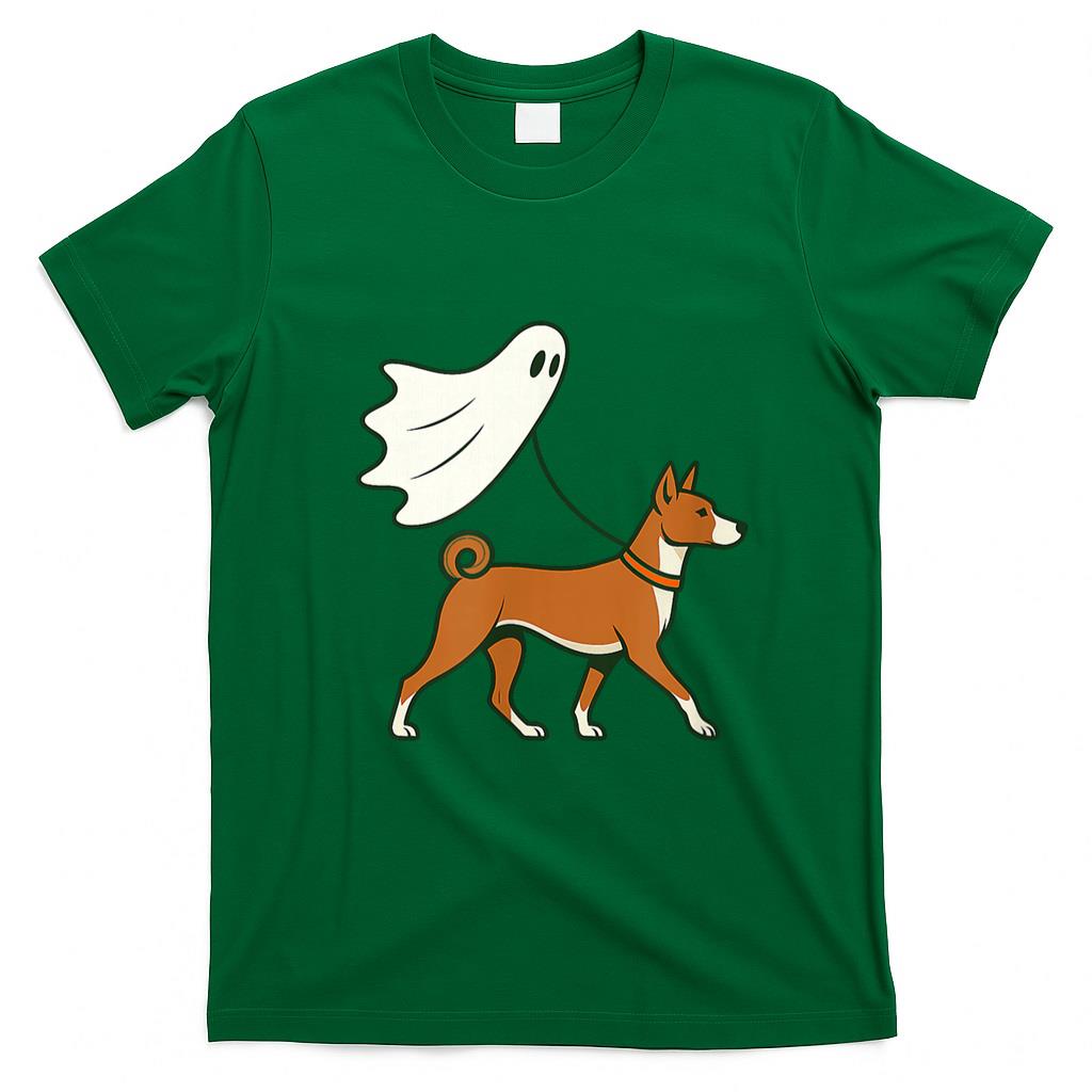 Pet Mom Halloween Shirt - Flying Ghost Walking Belgian Malinois - Dog Mom Dad Pet T-Shirt