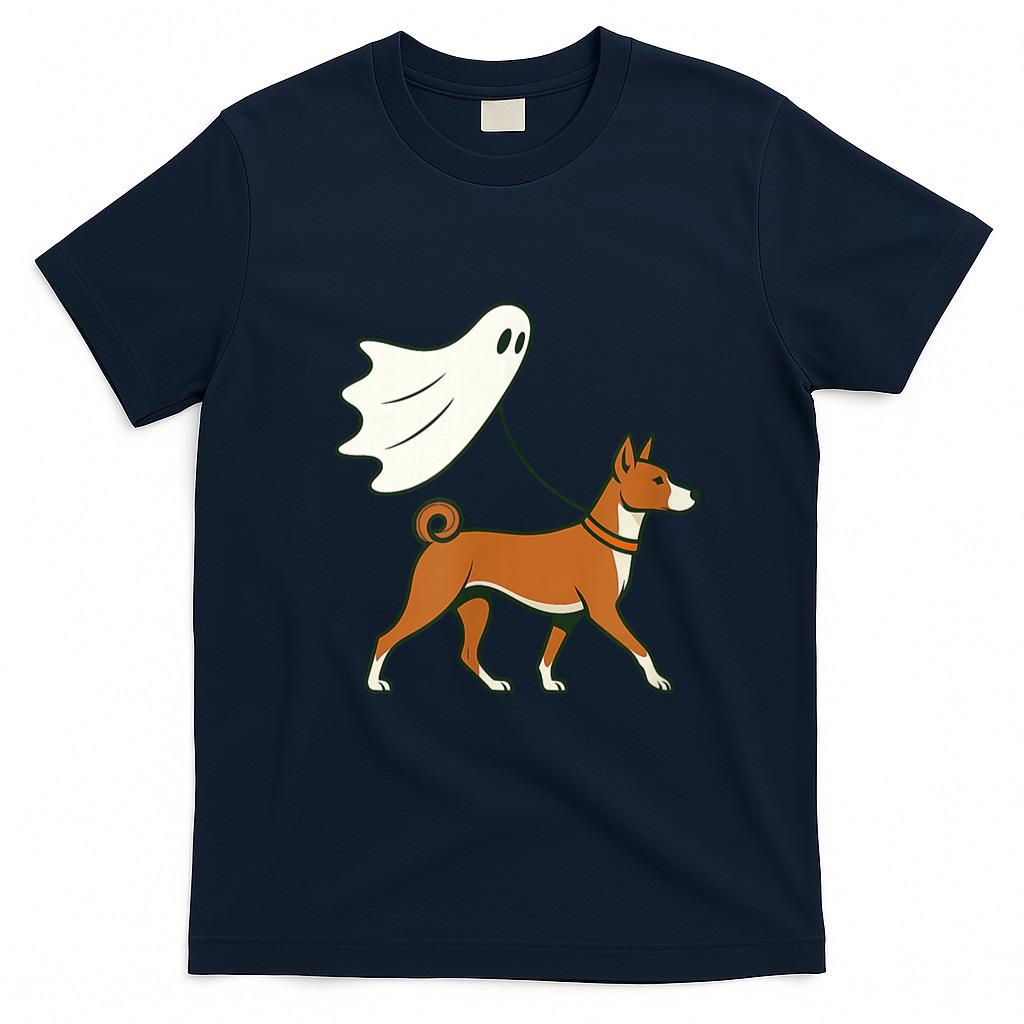 Pet Mom Halloween Shirt - Flying Ghost Walking Belgian Malinois - Dog Mom Dad Pet T-Shirt