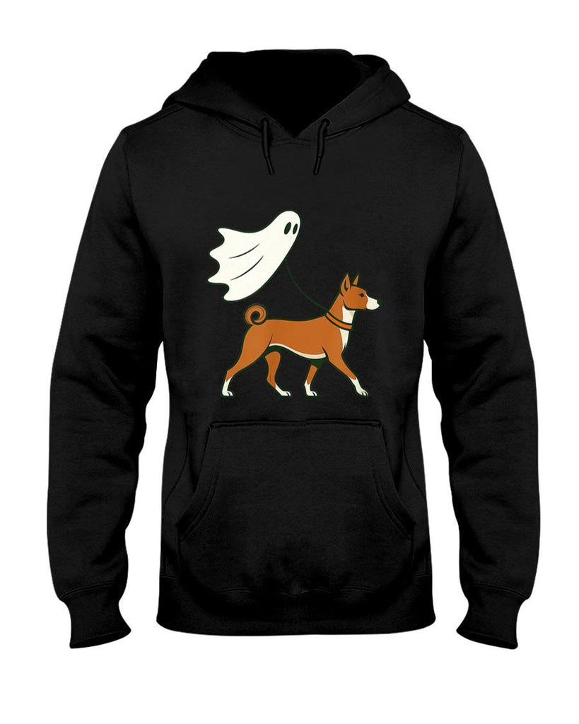 Pet Mom Halloween Shirt - Flying Ghost Walking Belgian Malinois - Dog Mom Dad Pet T-Shirt