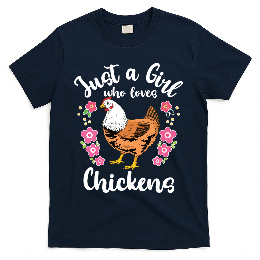 Kids Chicken Just A Girl Who Loves Chickens T-Shirt