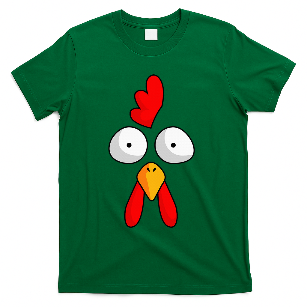 Chicken Face Rooster Halloween Costume Farm Poultry T-Shirt