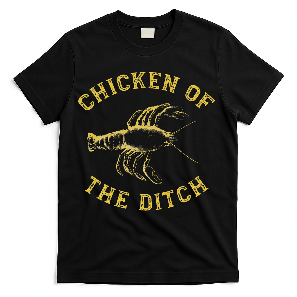 Crawfish Chicken Ditch Retro Cajun Food Gif T-Shirt