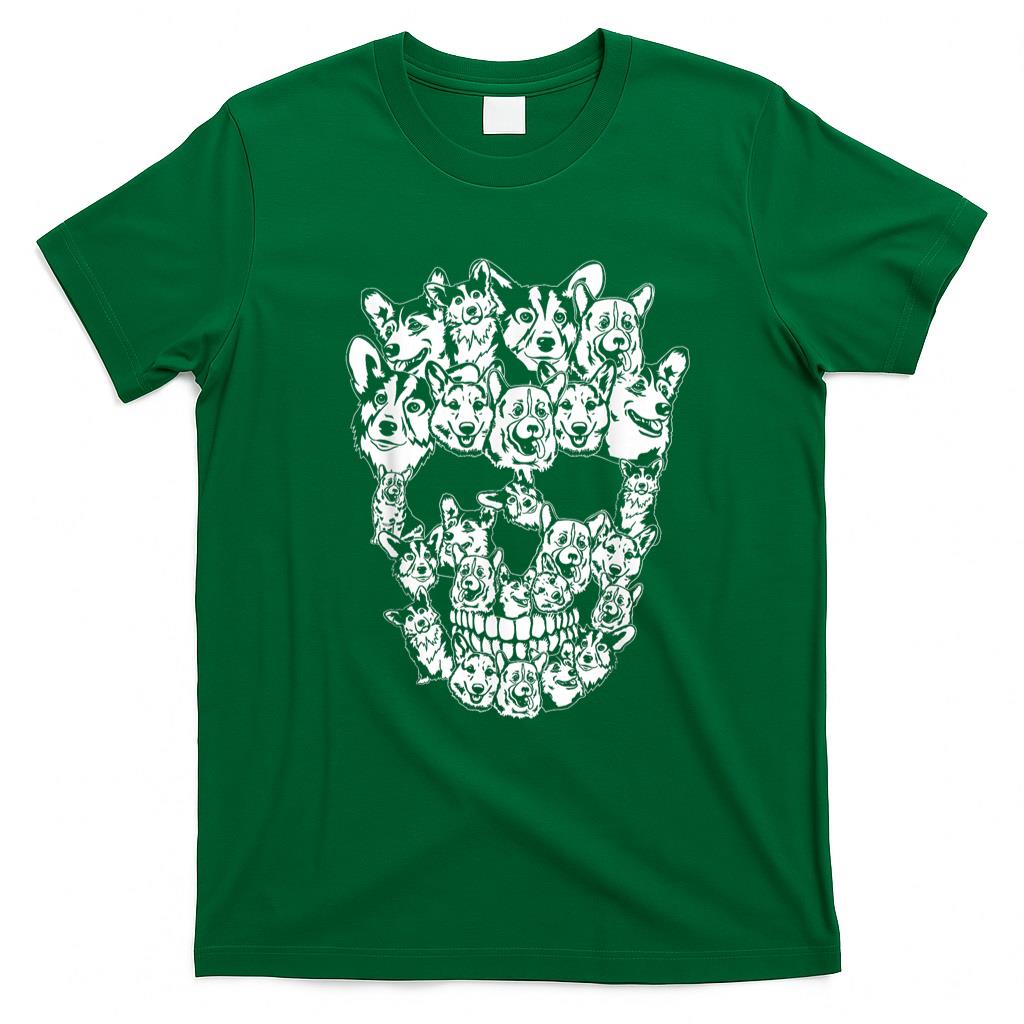 Pet Mom Halloween Shirt - Funny Halloween Costume Skull Corgi Dog Lover T-Shirt