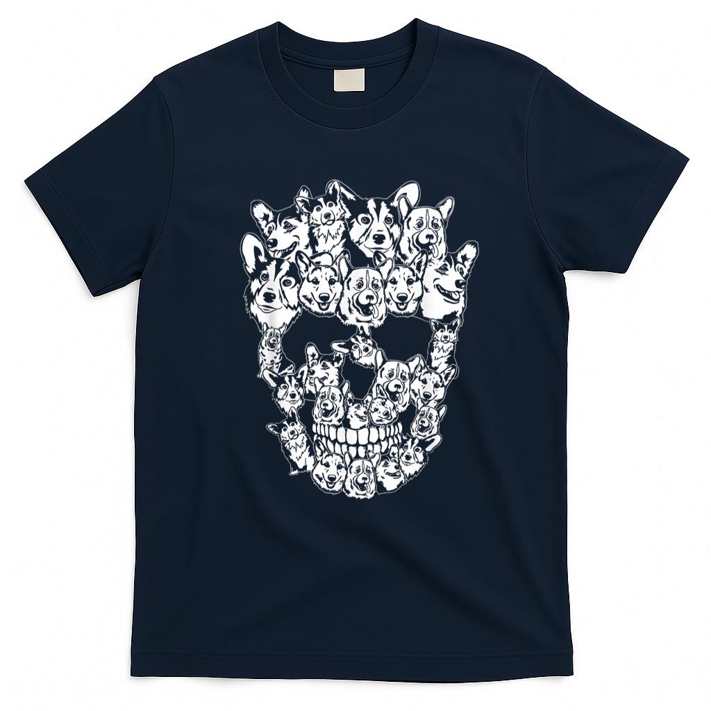 Pet Mom Halloween Shirt - Funny Halloween Costume Skull Corgi Dog Lover T-Shirt