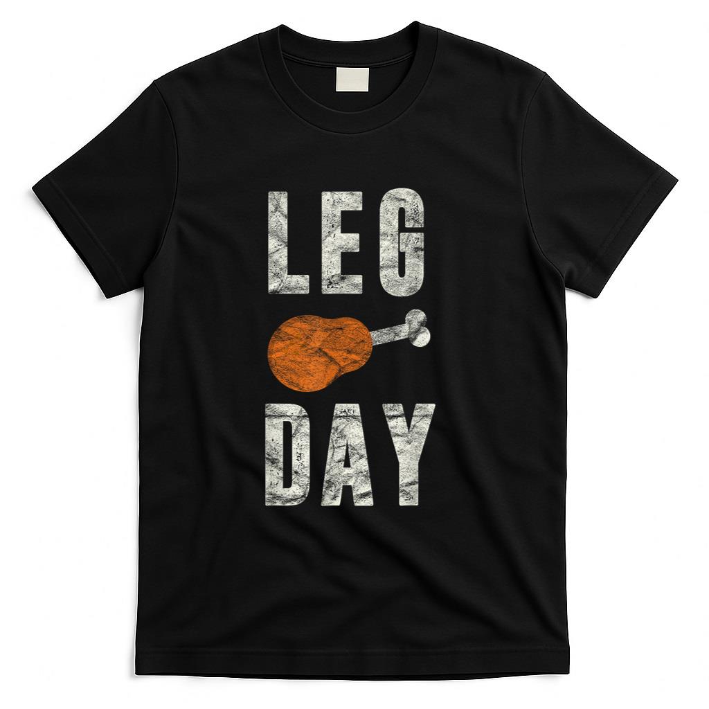 Fun Leg Day Thanksgiving Gifts Pilgrim Costume Turkey Day T-Shirt