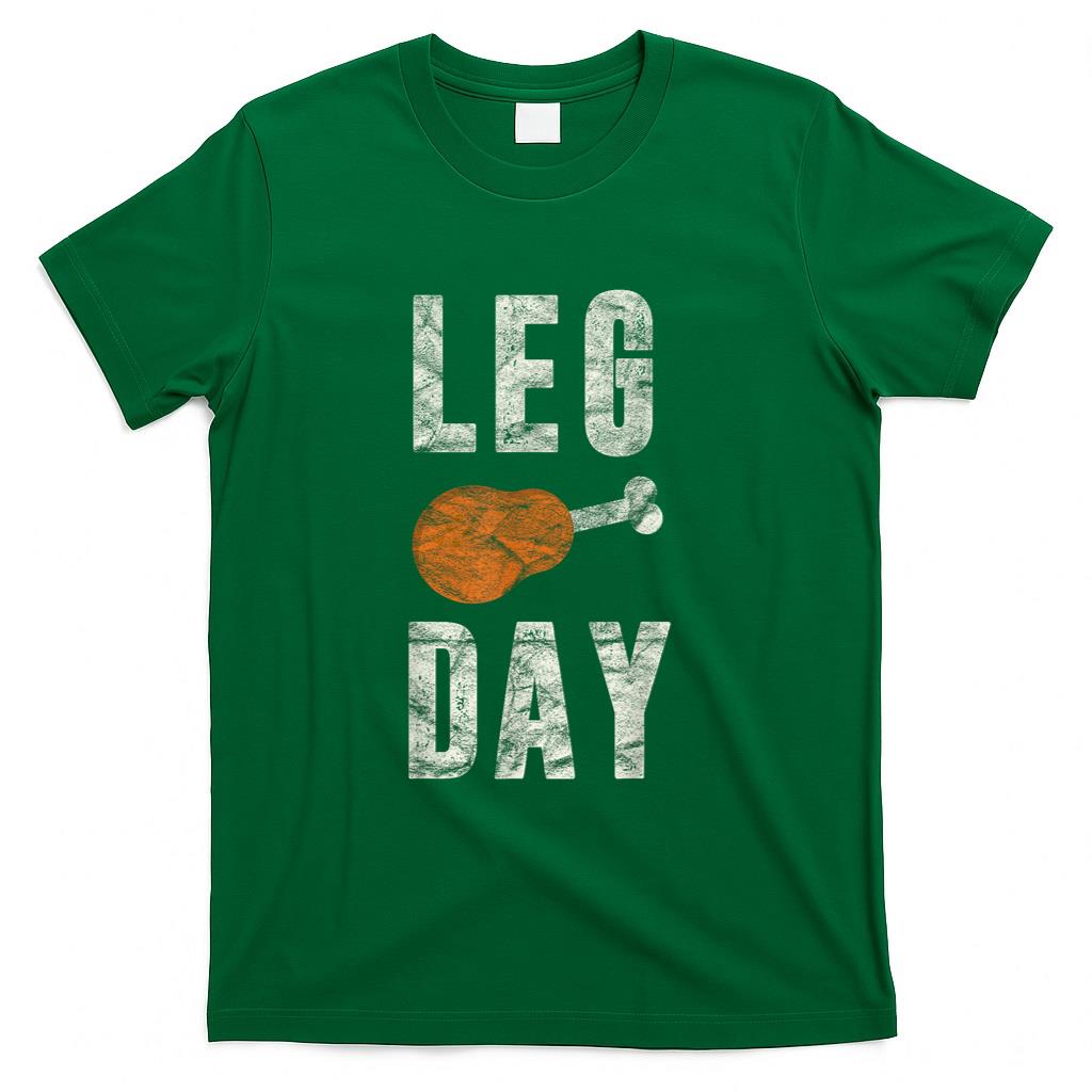 Fun Leg Day Thanksgiving Gifts Pilgrim Costume Turkey Day T-Shirt