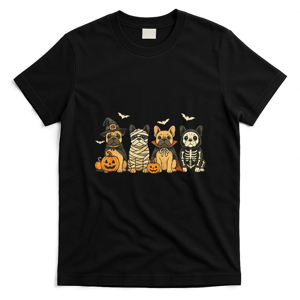 Halloween Shirt - Mummy French Bulldog Halloween French Bulldog Witch Dog Mom T-Shirt
