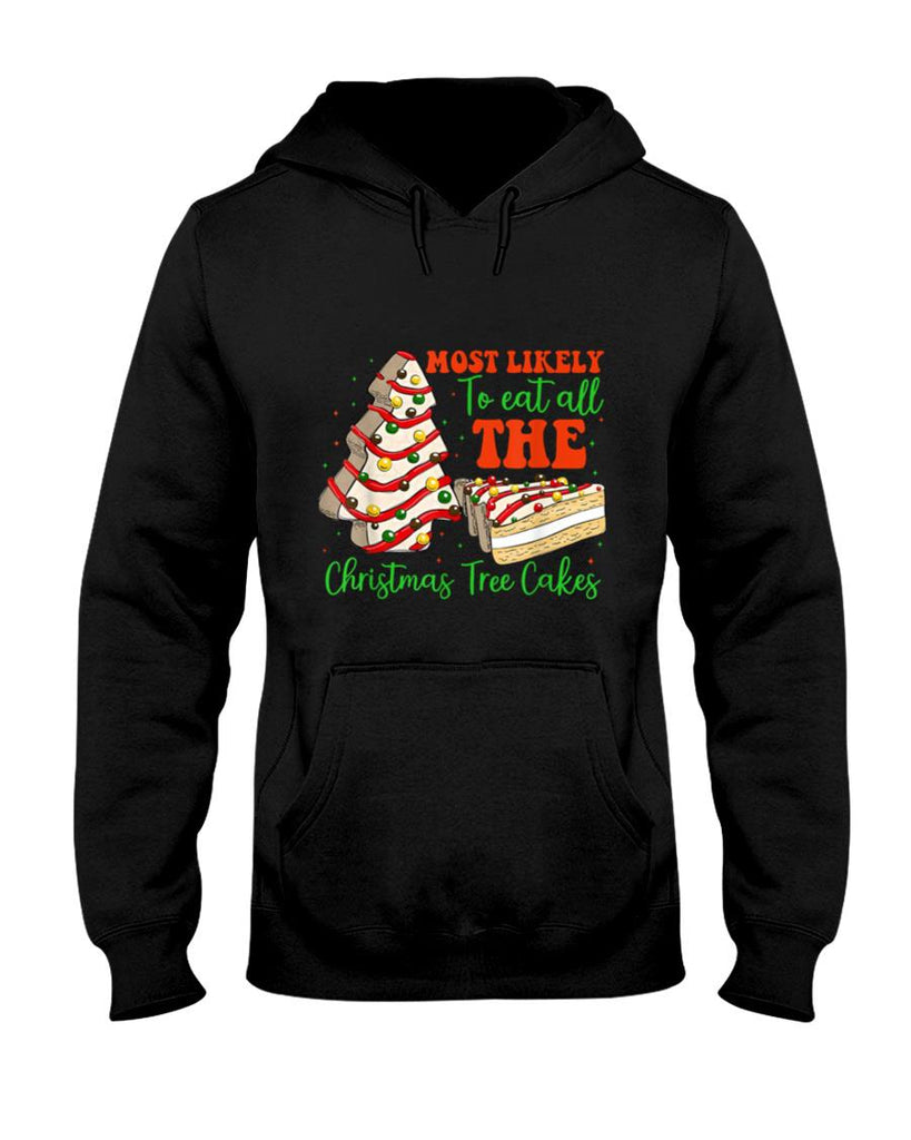 Retro Most Likely To Eat All The Christmas Tree Cakes Debbie T-Shirt