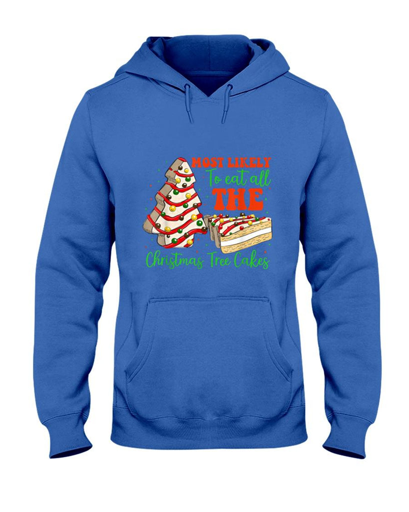 Retro Most Likely To Eat All The Christmas Tree Cakes Debbie T-Shirt