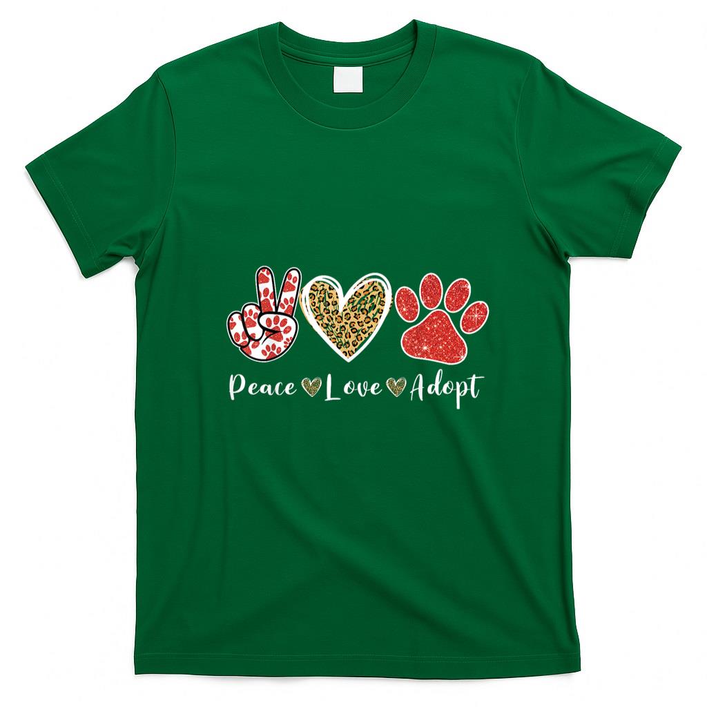 Pet Mom Halloween Shirt - Ki Peace Love Rescue Adopt Dog Cat Lover Costume Puppy Mom T-Shirt