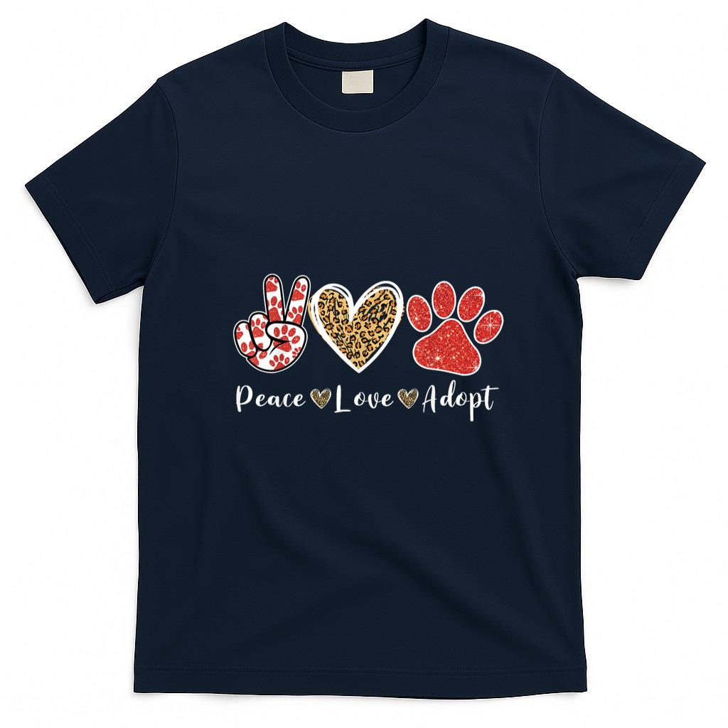 Pet Mom Halloween Shirt - Ki Peace Love Rescue Adopt Dog Cat Lover Costume Puppy Mom T-Shirt