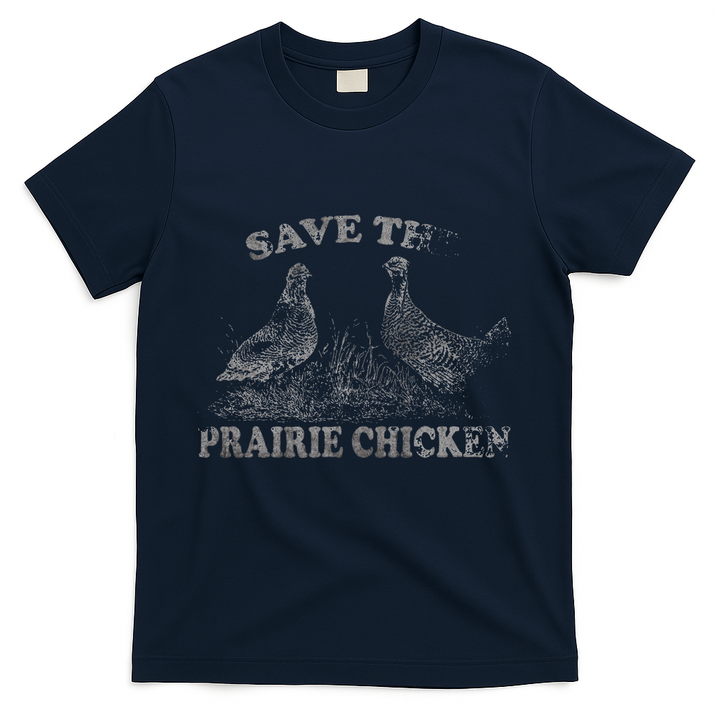Save The Prairie Chicken Apparel Vintage Conservation T-Shirt