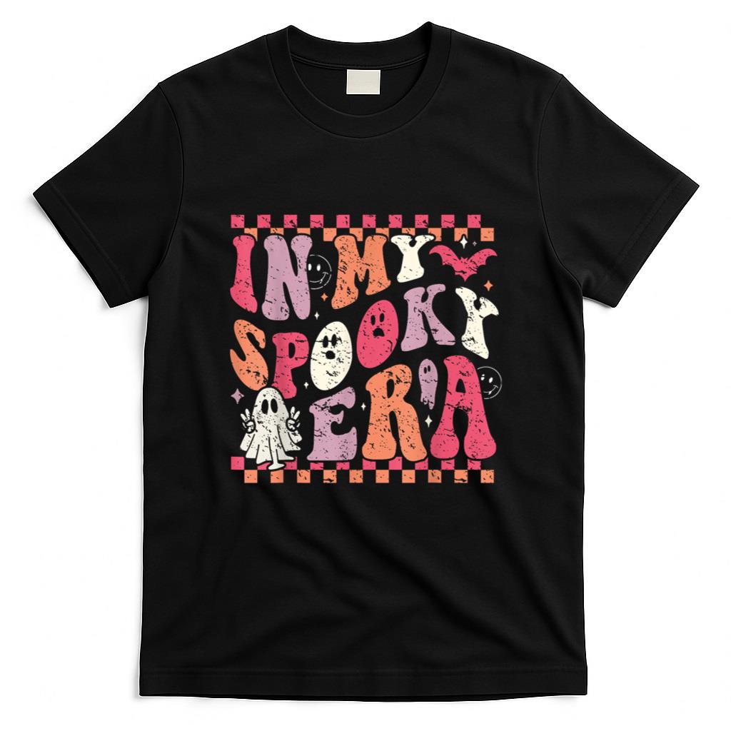 Halloween Shirt - In My Spooky Era Groovy Hippie Halloween Ghost T-Shirt