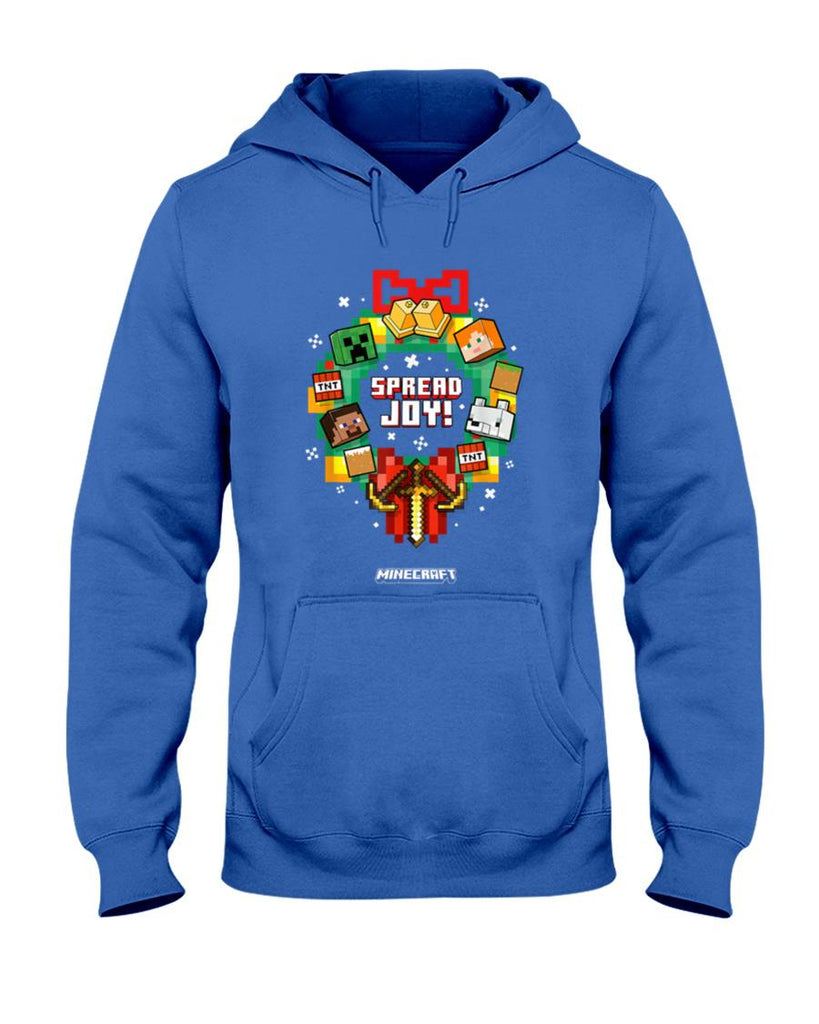 Minecraft Christmas Spread Joy Xmas Crown Group Shot T-Shirt