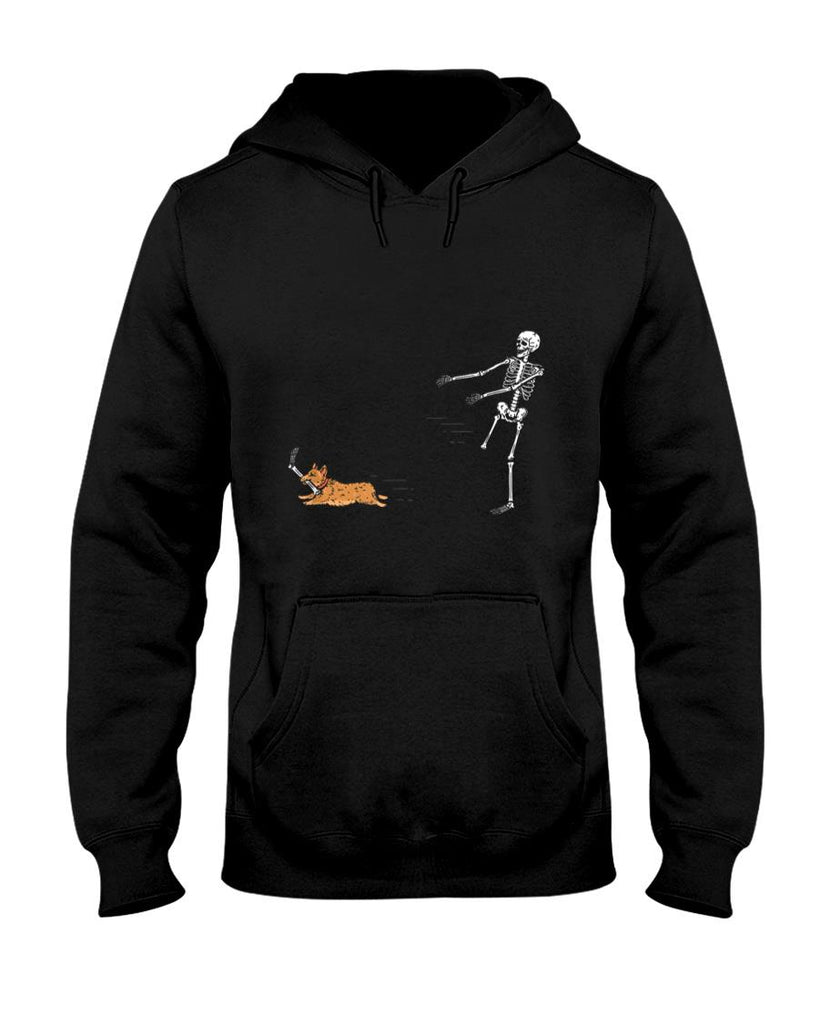 Pet Mom Halloween Shirt - Cute Corgi Dog  Funny Skeleton Halloween T-Shirt