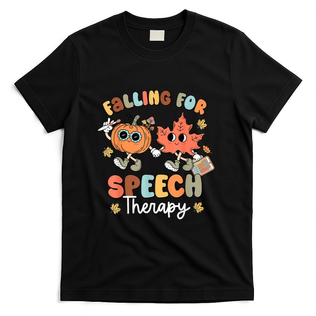 Falling For Speech Therapy SLP Fall Pumpkin Thanksgiving T-Shirt