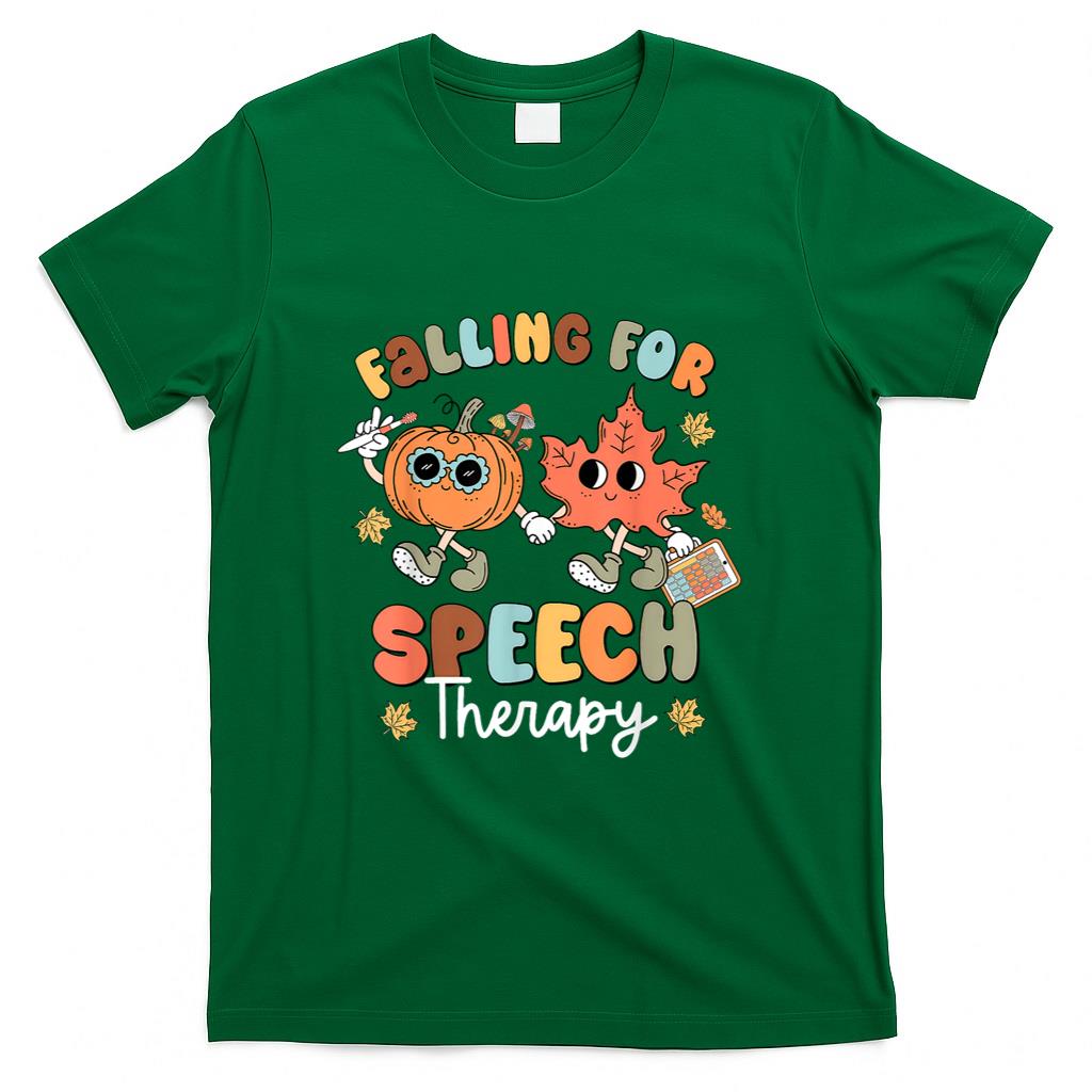 Falling For Speech Therapy SLP Fall Pumpkin Thanksgiving T-Shirt