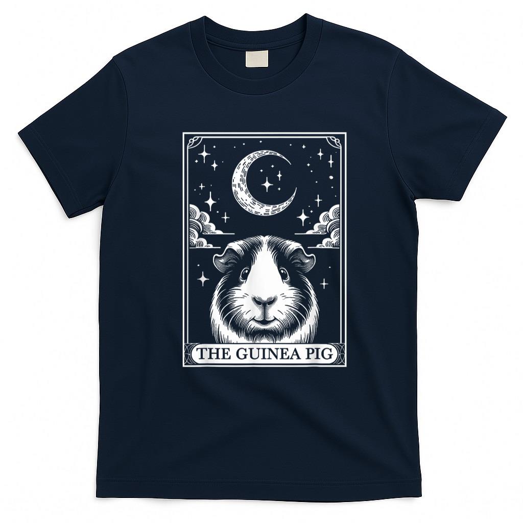 Pet Mom Halloween Shirt - Tarot Card Vintage Crescent Moon Guinea Pig Mom Pet Lovers T-Shirt