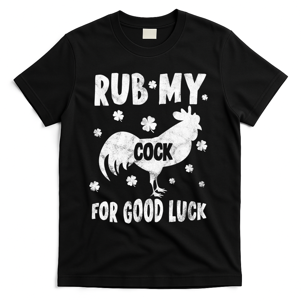 Rub My Cock For Good Lucky Funny St Patrick's Day T-Shirt