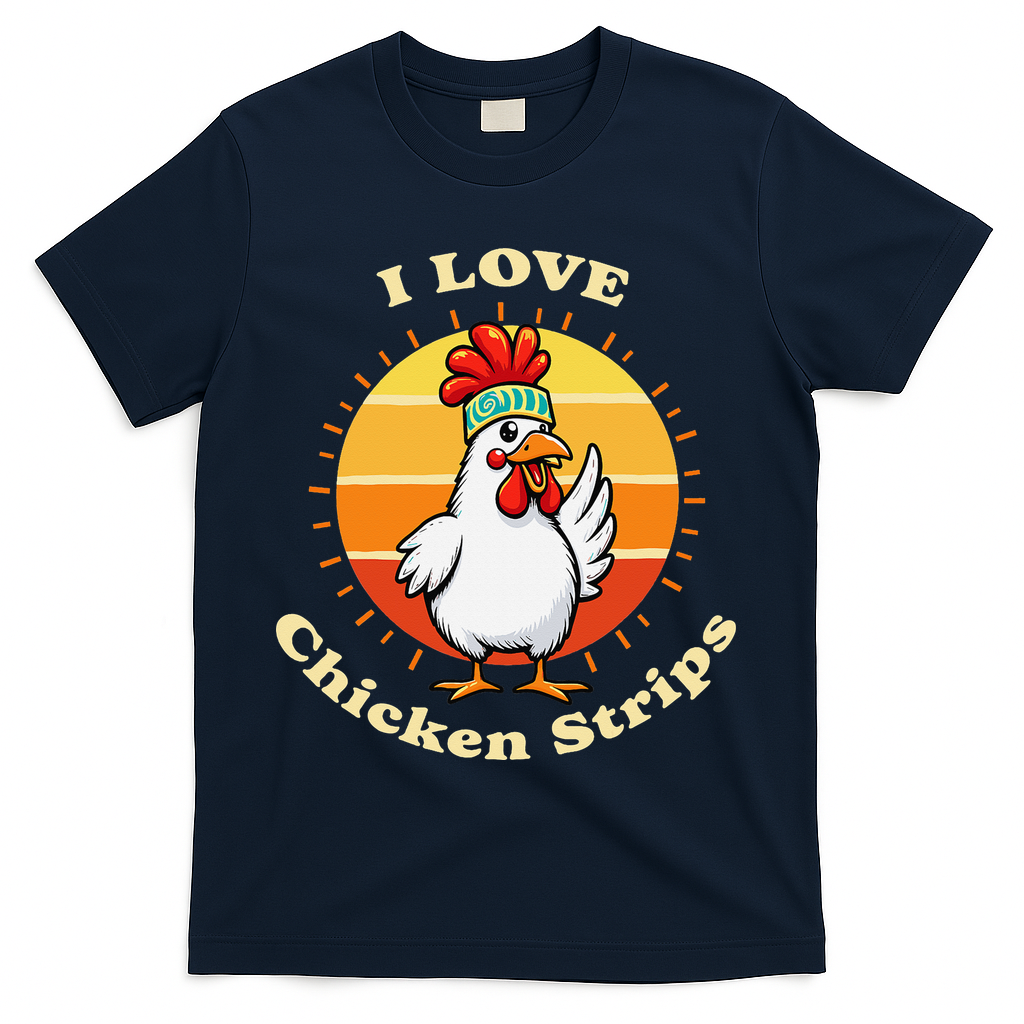 I Love Chicken Strips Funny Chicken Fast Food Lover T-Shirt
