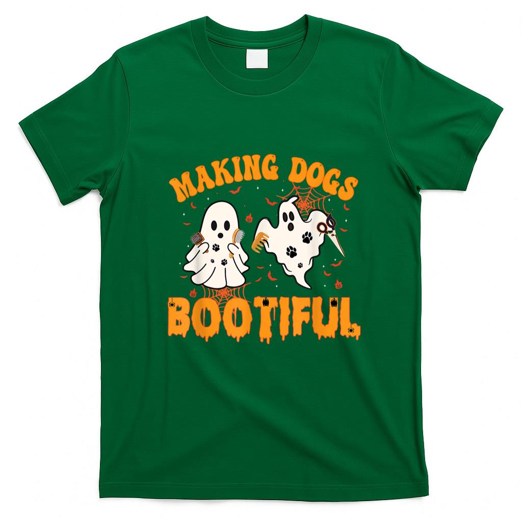 Pet Mom Halloween Shirt - Making Dogs Bootiful Cute Dog Groomer Pet Grooming Halloween T-Shirt for Men Women