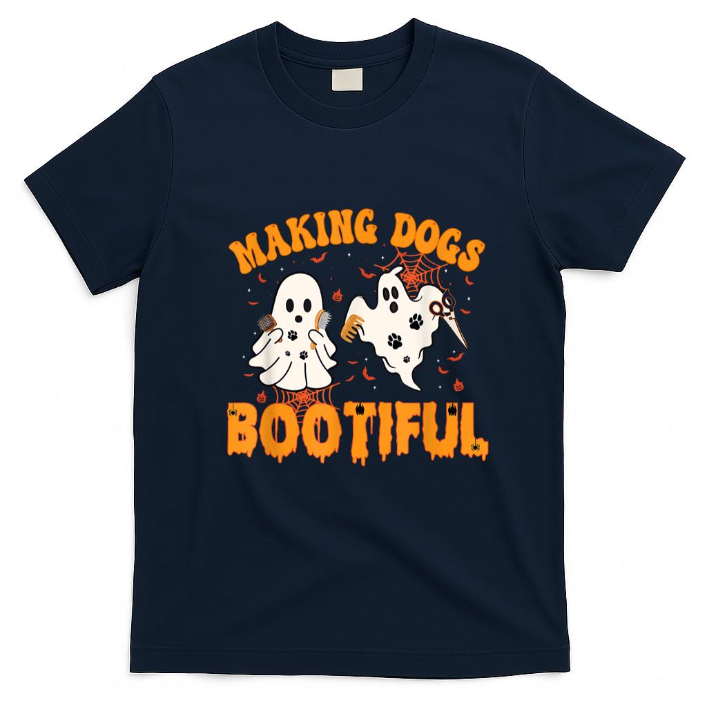Pet Mom Halloween Shirt - Making Dogs Bootiful Cute Dog Groomer Pet Grooming Halloween T-Shirt for Men Women