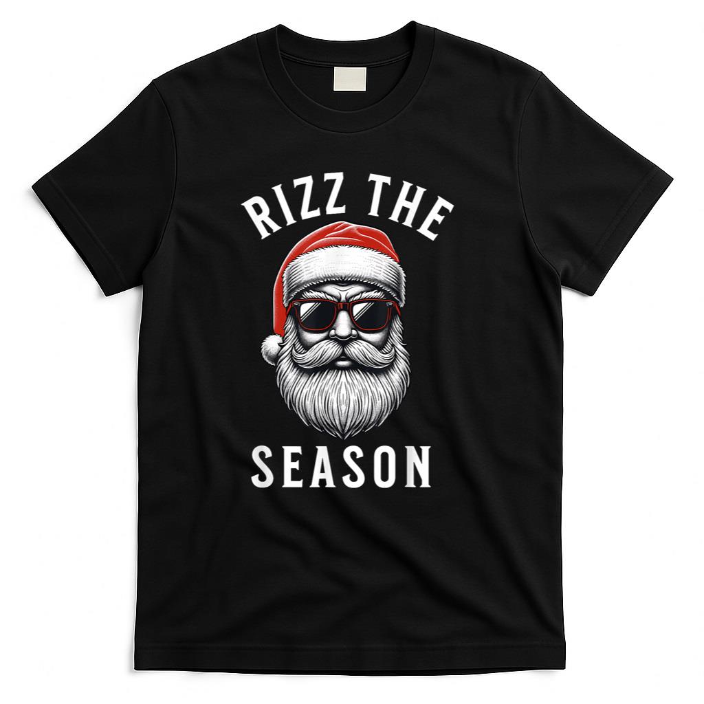Rizz the Season Silly Christmas Funny Santa Men Teen Boys T-Shirt