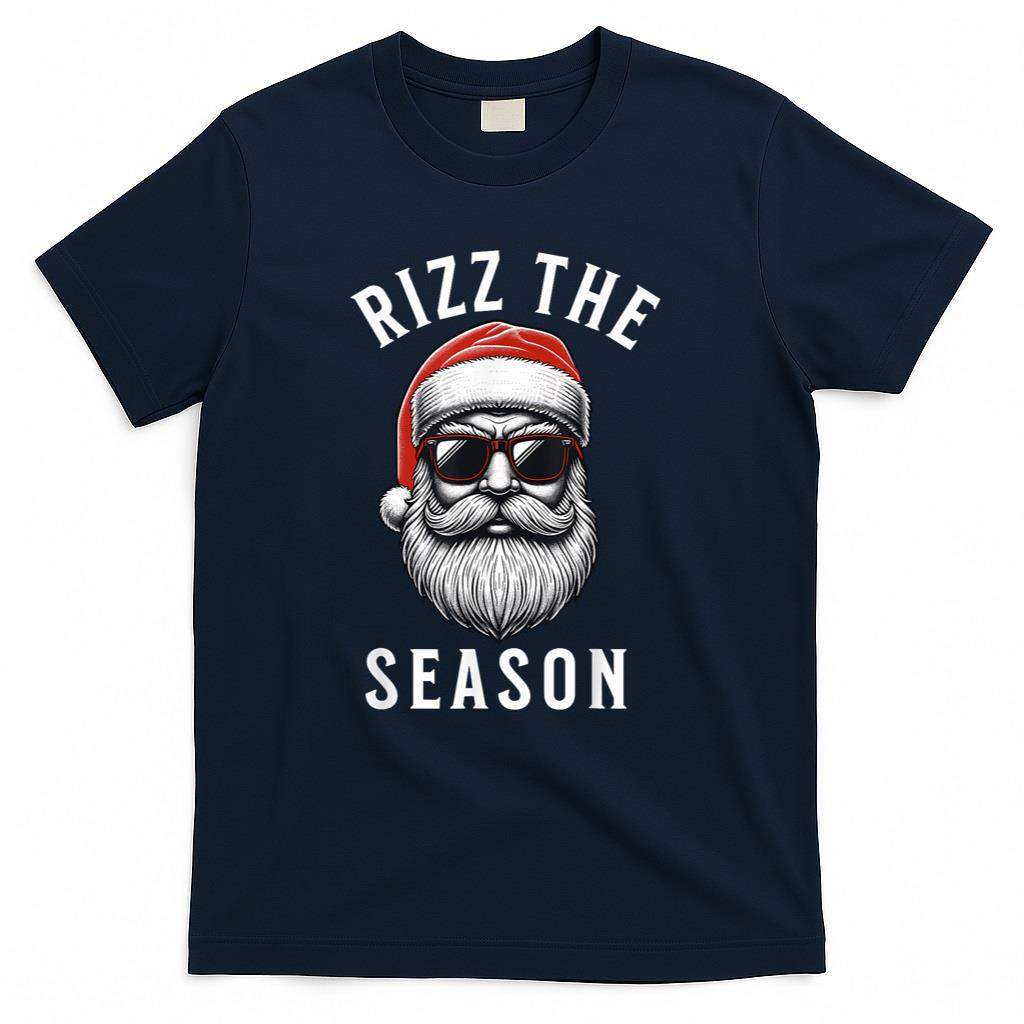 Rizz the Season Silly Christmas Funny Santa Men Teen Boys T-Shirt