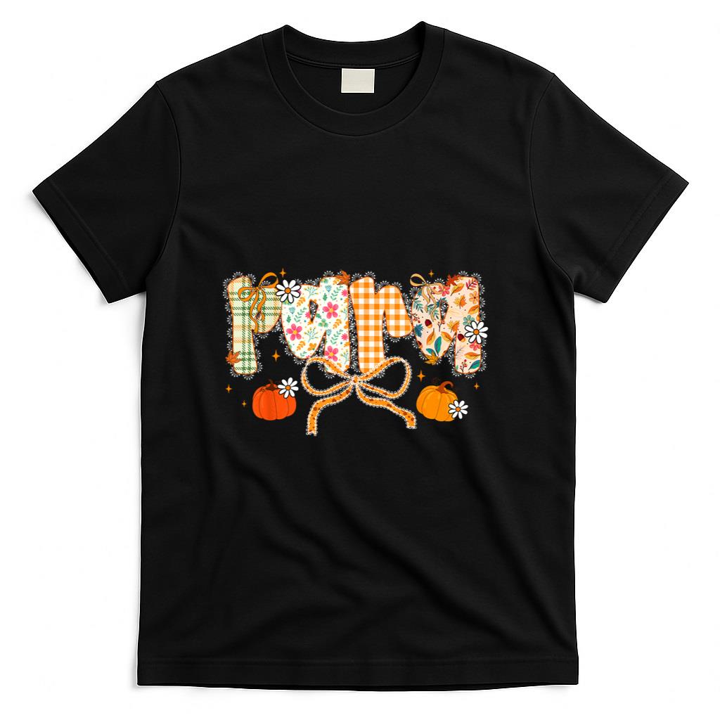 Thanksgiving Fall Autumn para Educator School Women Lace Bow T-Shirt