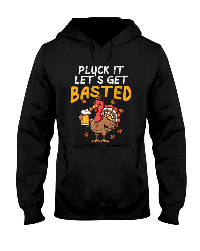 Thanksgiving Pluck It Lets Get Basted Funny Fall Dad Men T-Shirt